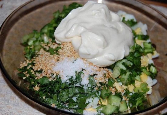 Добавляем по вкусу майонез